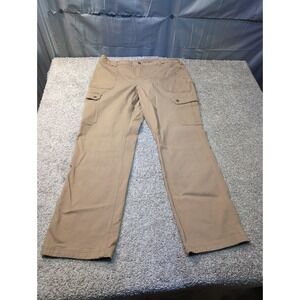 Duluth Trading Co Curvesetter Waistband Cargo Pants Women's Size 18x33 Tan